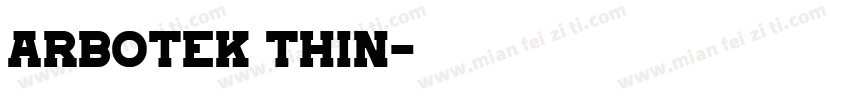 arbotek thin字体转换